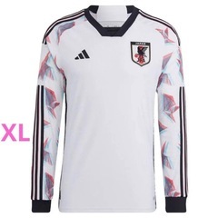 新品未使用タグ付き　日本代表　長袖　オーセンティック　ユニフォーム　白　アウェイ　XL 選手着用モデルの画像