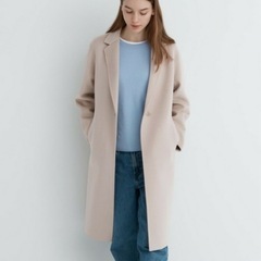 ほぼ新品　UNIQLO ダブルフェイスロングコート　XL