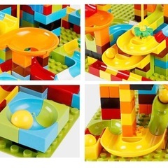 レゴ（赤バケツ）&ブロックコースターの画像