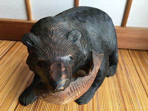 熊  木彫り 置物 工芸品