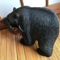 【値下げ】熊  木彫り 置物 工芸品の画像