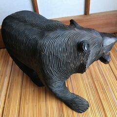 【値下げ】熊  木彫り 置物 工芸品の画像