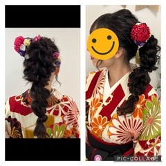 成人式、卒業式用の着物の髪飾りの画像