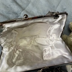 シェル型　バッグ　未使用　 ハンドバッグ　ショルダー がま口 メタル パーティー 結婚式の画像