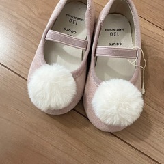 ☆après les cours☆アプレレクール　13cm ポンポン付きシューズの画像