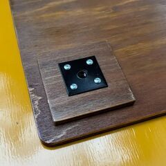 自作 組み立て式ハイテーブル キャンプ 針葉樹合板 イレクター 簡単組立 DIY 省スペース ソロキャンプ おしゃれ 自宅庭 作業デスクの画像