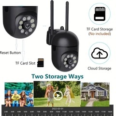 【026】新品1台 Oimlyo 1080P HD 屋内/屋外 Wi-Fi セキュリティカメラの画像