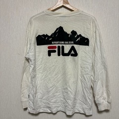 FILA バックロゴT 長袖 Sサイズ フィラ カットソー ホワイト Tシャツの画像