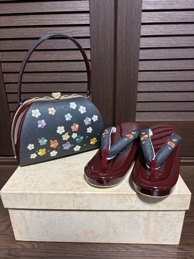 成人式　振袖　和装用バッグ　下駄　草履　セット