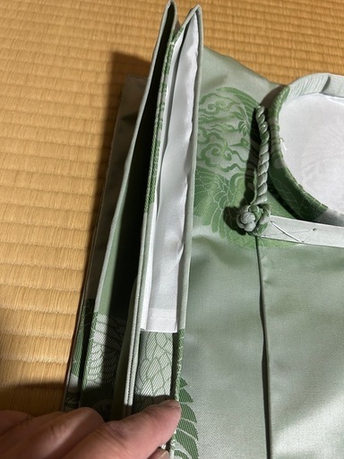 狩衣　交織　ひねり仕立　薄緑系　平露紐　新品