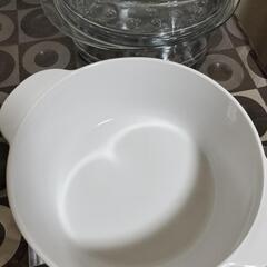 最終値下げ★250円から20%OFF !!美品★透明ガラス蒸しと煮物両用鍋の画像