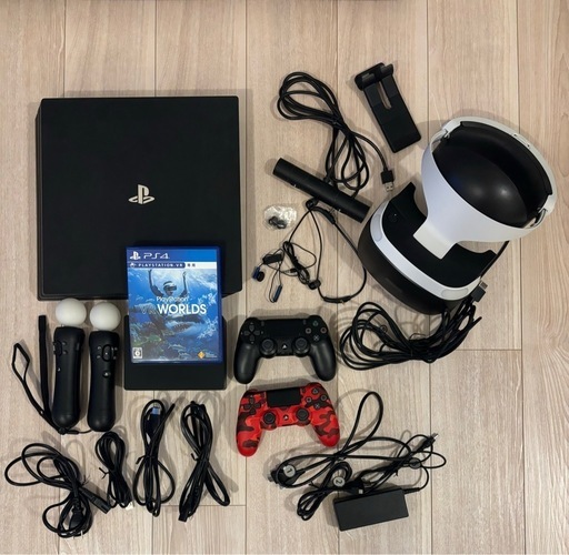 【保証書付き】PS4本体 + VRセット +ワイヤレスコントローラー 