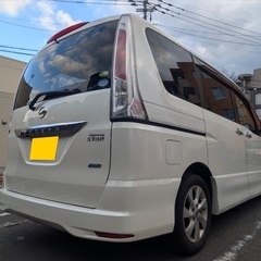 8人乗り☆フリップダウンモニター付き☆月々1.2万円〜分割払い可❗️車検2年付き！大人気☆日産 セレナ ハイウェイスター☆SDナビ☆走行中DVD見れます☆ETC☆バックカメラ☆ドラレコ付きのフル装備☆両側電動スライドドア☆クルーズコントロール搭載☆ウィンカーミラー☆フル装備☆事故修復歴無し☆車内広々三列シート‼️の画像