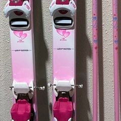 スキー（KAZAMA）136cm ストック&ケース付きの画像