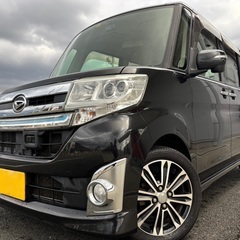 26年式☆快適なターボ☆月々1.3万円〜分割可❗️車検2年付き！【名義変更代込み】広い車内！大人気‼️ダイハツ タントカスタム☆HDDナビ付き☆走行中DVD見れます♪ETC付き☆純正アルミ☆両側電動スライドドア☆ドライブレコーダー☆そのまま乗って帰れます！の画像