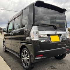 26年式☆快適なターボ☆月々1.3万円〜分割可❗️車検2年付き！【名義変更代込み】広い車内！大人気‼️ダイハツ タントカスタム☆HDDナビ付き☆走行中DVD見れます♪ETC付き☆純正アルミ☆両側電動スライドドア☆ドライブレコーダー☆そのまま乗って帰れます！の画像