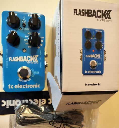 美品：FLASHBACK 2 DELAY \u0026 LOOPER　Tc Electronic デレイⅡ　エフェクター 本体＋付属品（箱・USBケーブル等）新同　デレイ・エコー