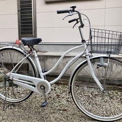 608、ママチャリ27インチホワイト