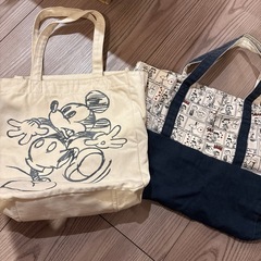 （受付終了
）ミッキー　スヌーピー　トートバッグ　キャンバスバッグ