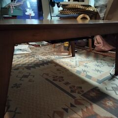 こたつ　長方形90幅90×60cm  ヘリンボーン柄テーブルの画像