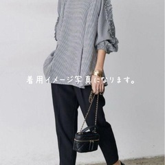 ＊美品＊ frene　ギンガムチェック　フリル　ブラウス　M〜L