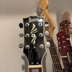 burny レスポールカスタム　ブラック　ハードケース付きの画像