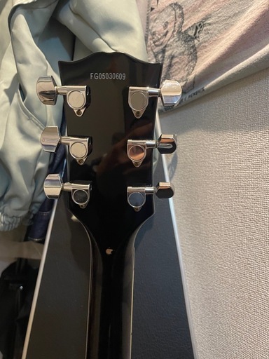 burny レスポールカスタム　ブラック　ハードケース付き