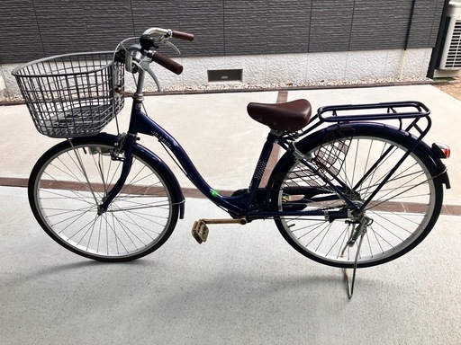 26インチ　軽快車　メタリックネイビー