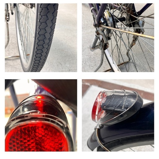 26インチ　軽快車　メタリックネイビー