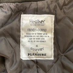 ヘザー　Heather サイズ　M カーキ　ダブルボタン チェスターコートの画像