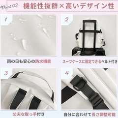 KDMILD ブラック リュック 男女兼用の画像