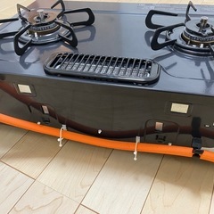 Paloma(パロマ) 水無し片面焼 コンパクト ガステーブル ガスコンロ IC-S87-LLPガス用 チャコールの画像