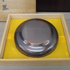 未使用保管品 純銅製 鉄鉢 菓子器 錦松堂 茶道 木箱入り 器 直径約16.3㎝ 菓子箸付き 苫小牧西店の画像