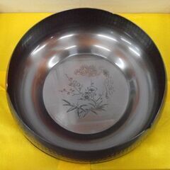 未使用保管品 純銅製 鉄鉢 菓子器 錦松堂 茶道 木箱入り 器 直径約16.3㎝ 菓子箸付き 苫小牧西店の画像