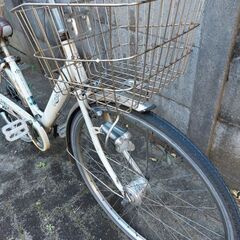 自転車　ママチャリ　ギムレット　前後カゴ付きの画像