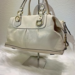 希少】2way レザー　y2k old coach オールドコーチ　バッグの画像