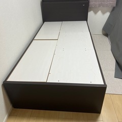 シングルベッド　フレームセット　収納付き　状態良好の画像