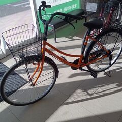 ★ジモティ割あり★  自転車 不明 オレンジ クリーニング済み HJ5508の画像
