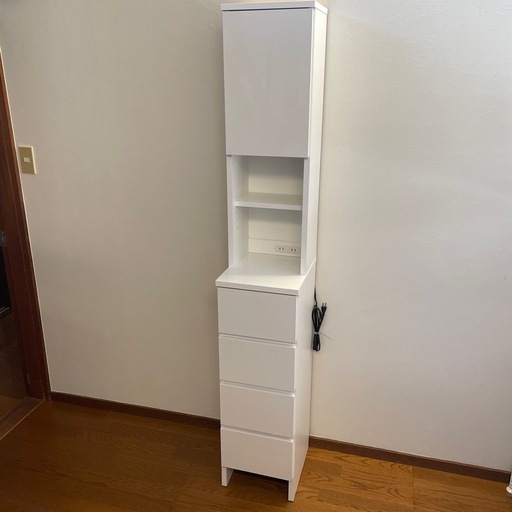 ディノス家具 コンセント付き多機能洗面所チェスト 幅30cm