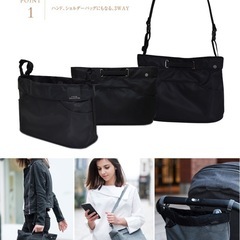 【新品未使用】LITTA GLITTA リッタグリッタ 3WAYストローラーオーガナイザー ベビーカーバック ショルダーバッグの画像