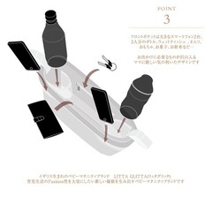 【新品未使用】LITTA GLITTA リッタグリッタ 3WAYストローラーオーガナイザー ベビーカーバック ショルダーバッグの画像