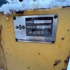 除雪　コマツ　　PC07  バックホー 　ユンボ　除雪機 の画像