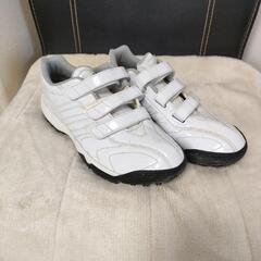 野球ジュニアトレーニングシューズ白23.5