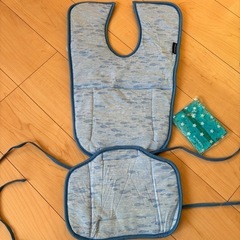 チャイルドシート用カバー 青白 メッシュ　夏用　ひんやり