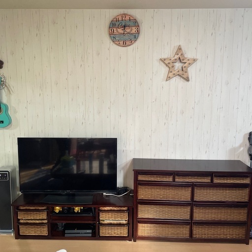 アジアン家具　テレビ台とチェストセット
