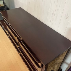 アジアン家具　テレビ台とチェストセットの画像