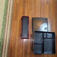 重箱5段重ね、仕切り4　お箸入れ