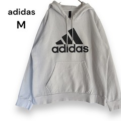adidas アディダス パーカー 裏起毛 白色 スウェット レ...