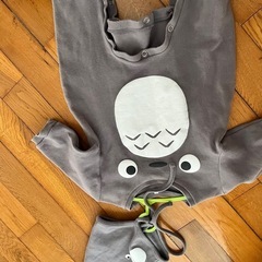 ハロウィン　トトロ帽子つきロンパースの画像