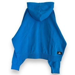 adidas アディダス パーカー 裏起毛 スウェット XL ブルーの画像